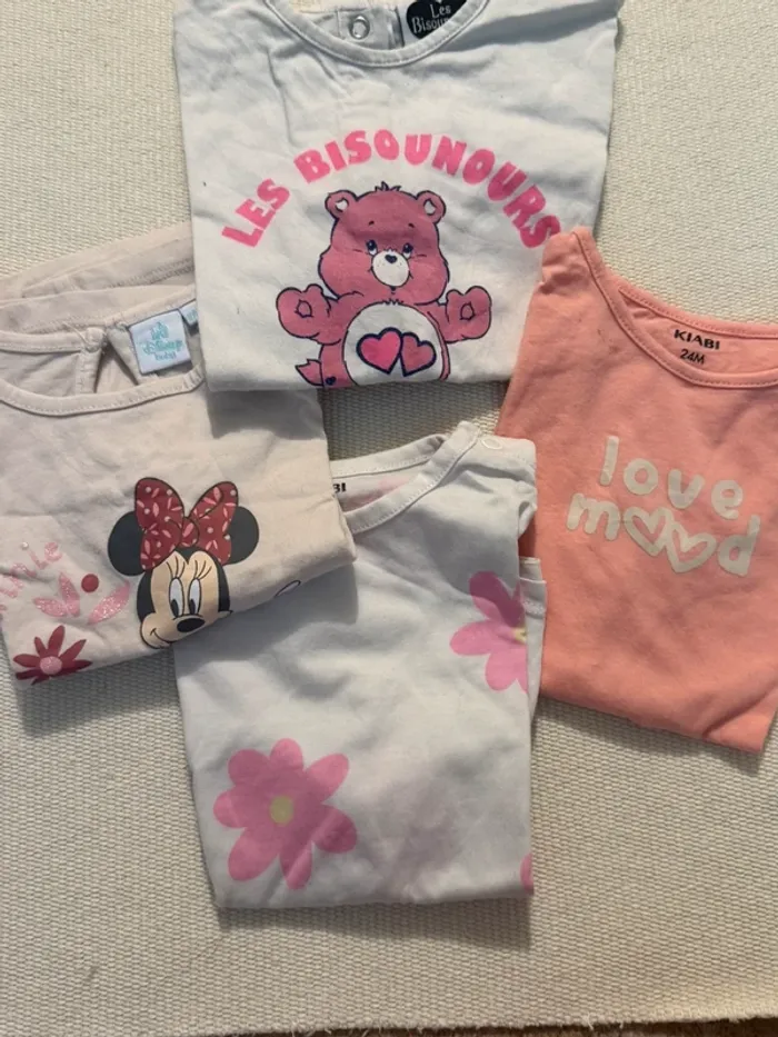 lot de 4 tee shirt 24 mois