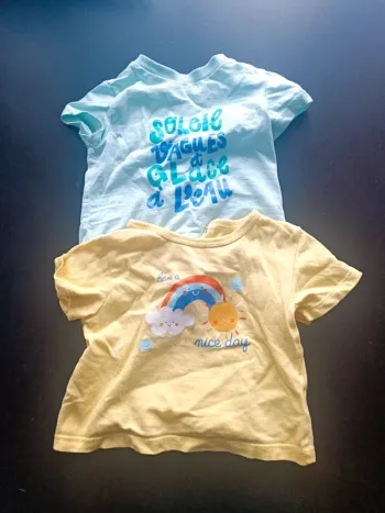 Lot de 2 t shirt 6 mois