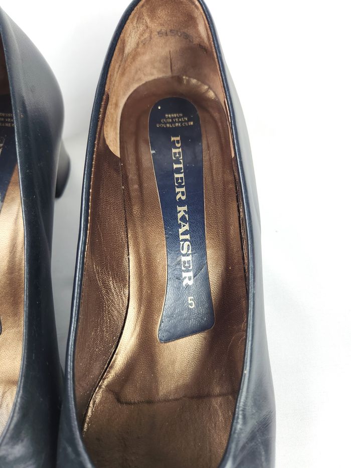 Escarpins Femme Peter Kaiser Noirs - Cuir Vintage - Taille 38 - photo numéro 3
