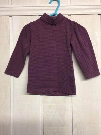 T-shirt ML rayé col roulé - Kidkanaï - 2ans