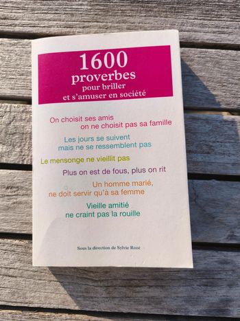 Livre 1600 proverbes pour briller et s'amuser en société