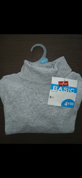 sous pull gris 6 ans