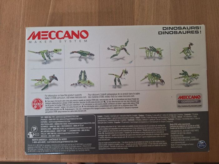 Meccano dinosaure 10 en 1 véritable métal - photo numéro 2