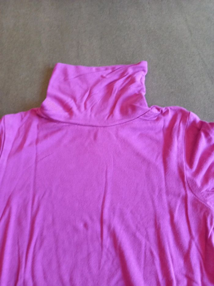 Tee shirt col roulé manches longues 8 ans - photo numéro 3