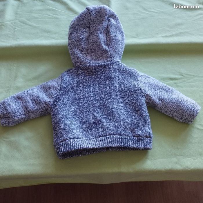 Veste polaire à capuche bébé 3mois - photo numéro 3