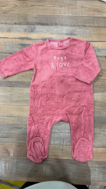 Pyjama velours 1 pièce