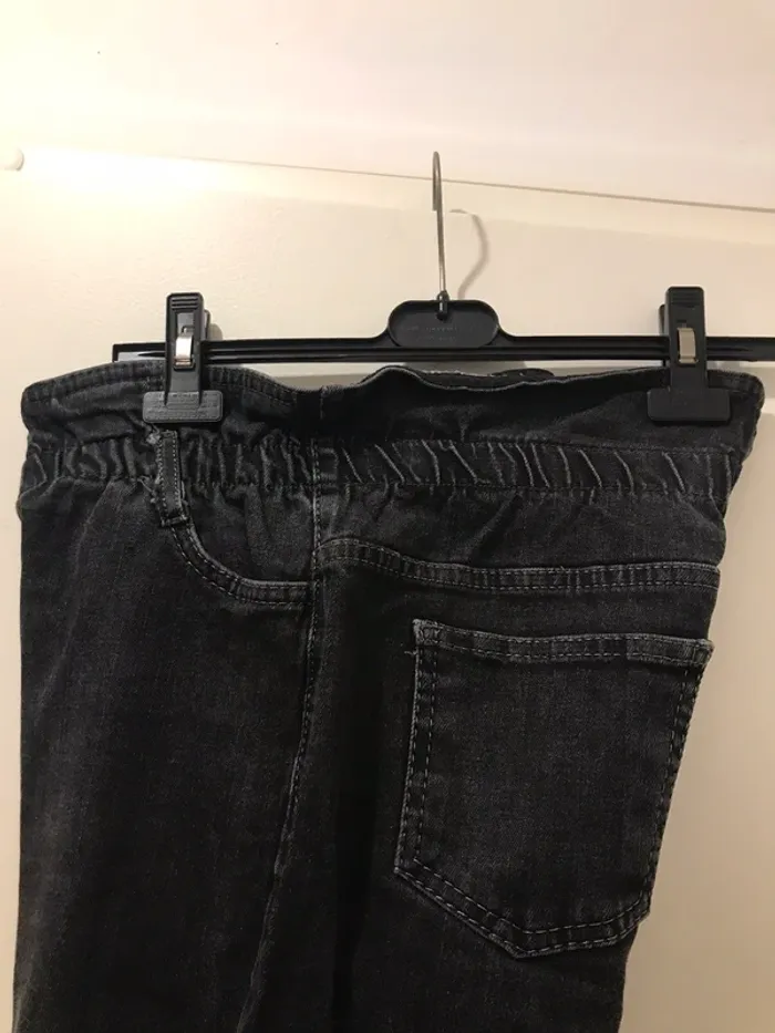 Pantalon boy Friends ves-gon jeans élastiques sur la taille noire taille 44 - photo numéro 6