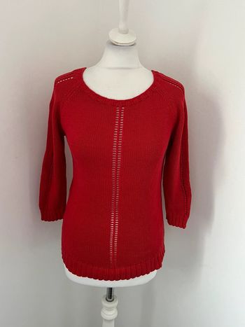 Pull rouge et ajouré Maje M
