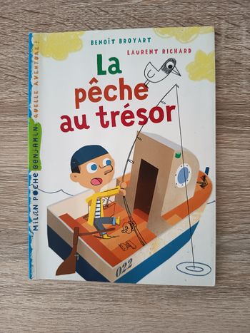 Livre roman enfant CP-CE1, La pêche au trésor, Milan Benjamin