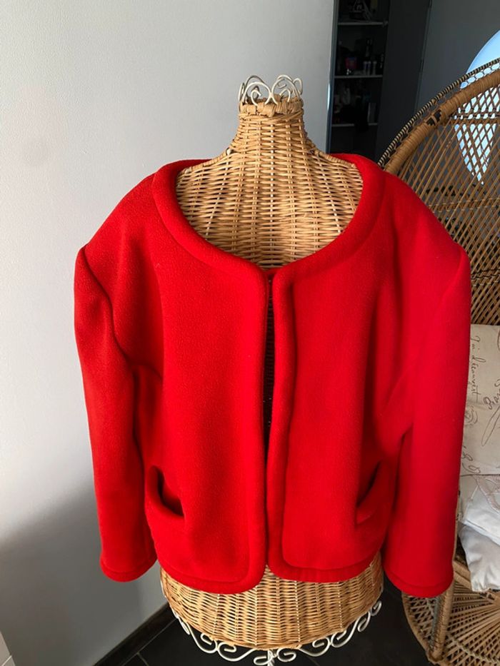 Veste vintage Casablanca par Hélène Racine rouge taille 36/38 fabrication française à Marseille - photo numéro 2