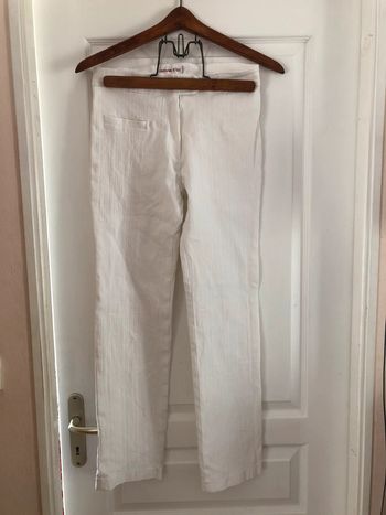 Pantalon stretch blanc vintage
