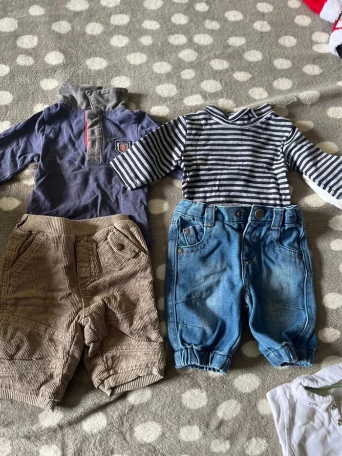 Lot vêtements 34 articles bébé taille 1 mois 53, 54 cm - photo numéro 5