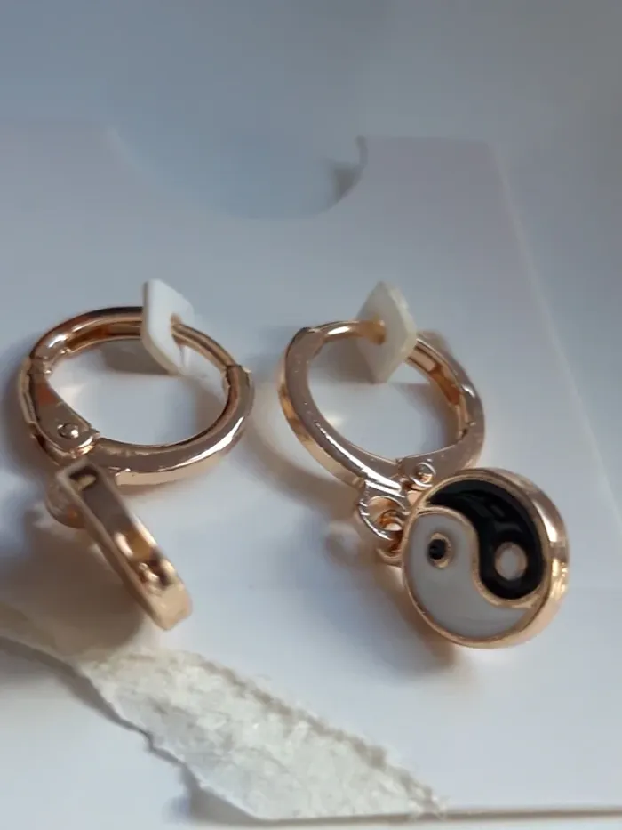 Petites créoles yin yang Balaboosté - photo numéro 2
