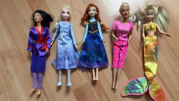 Elsa Anna Arielle Mulan Barbie (5 poupées)