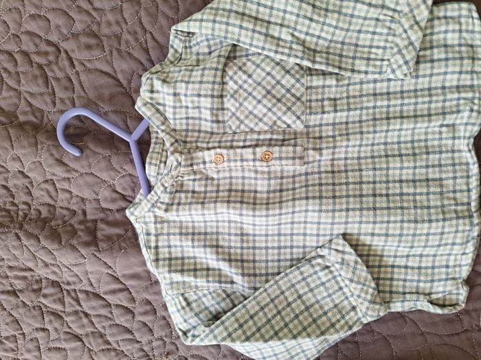Ensemble bébé garçon 24 mois : Chemise et surchemise Vert baudet - photo numéro 7