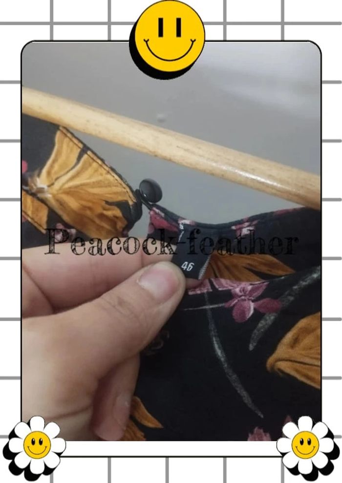 Haut débardeur fleuri noir 46 - photo numéro 8