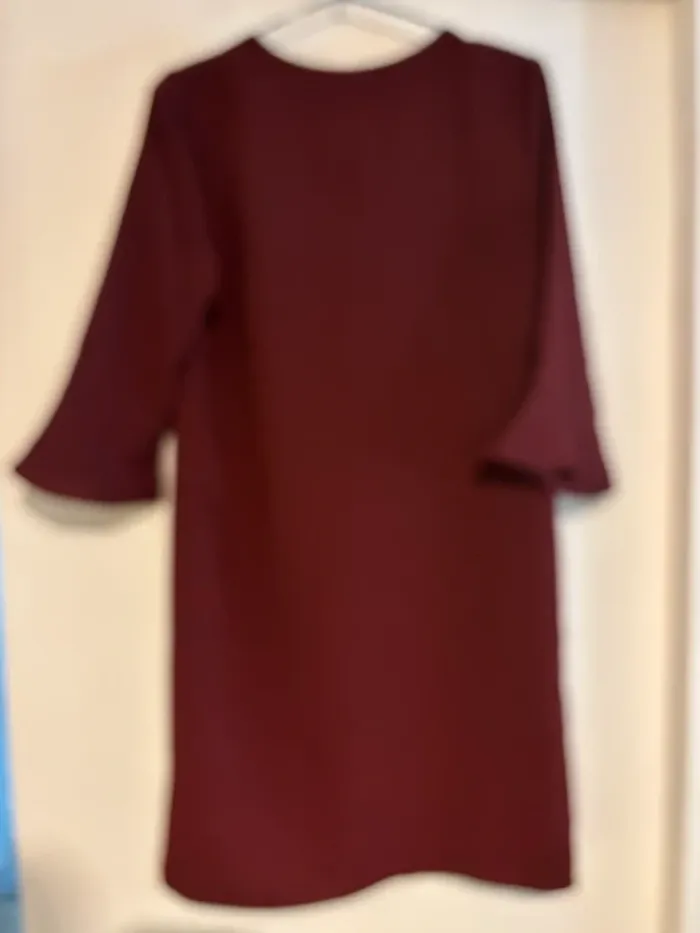 Jolie robe bordeaux Camaïeu taille 36-S en bon état - photo numéro 6