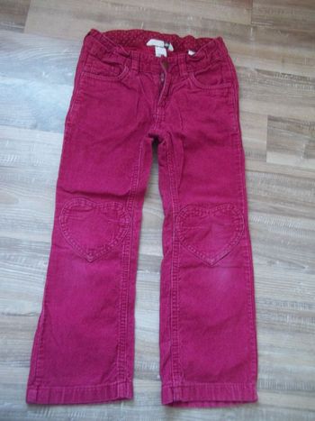 Bootcut velours rose H&M (2) 5/6 ans 116 cm