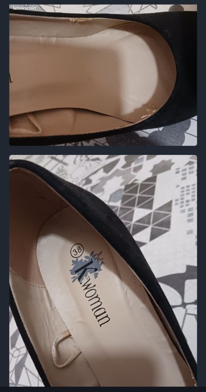 Escarpins, talons aiguilles, noir, K.woman K woman - photo numéro 4