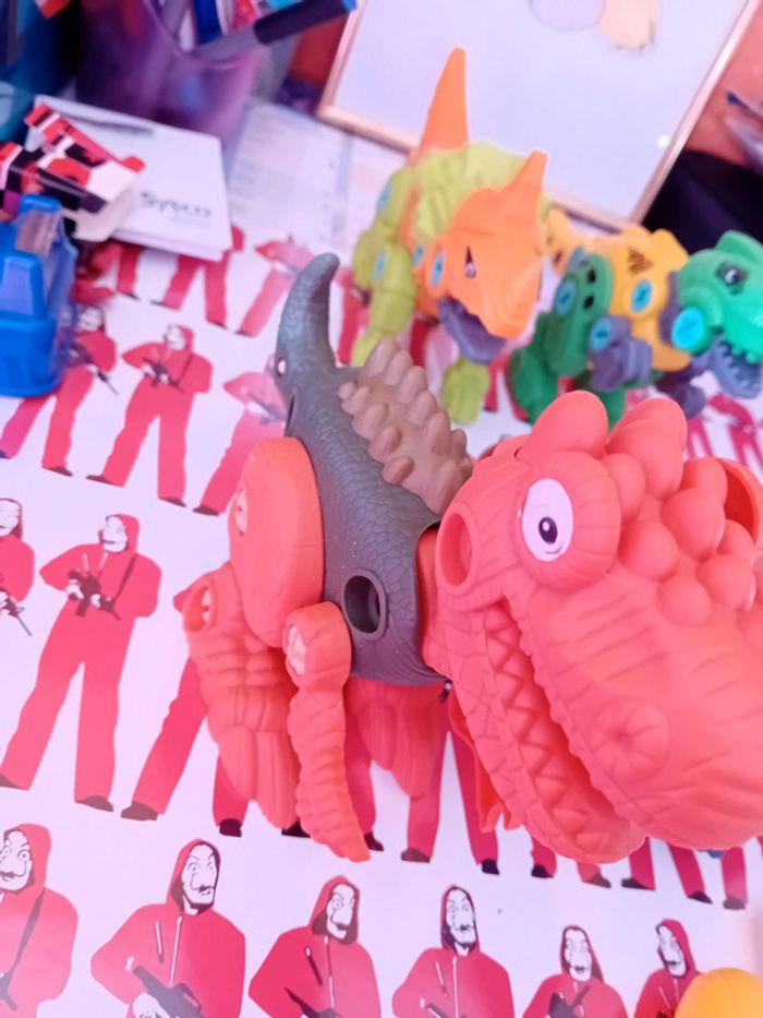 Lot de 5 dinosaures à constuire - photo numéro 3