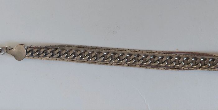 Bracelet argenté maille gourmette - photo numéro 6