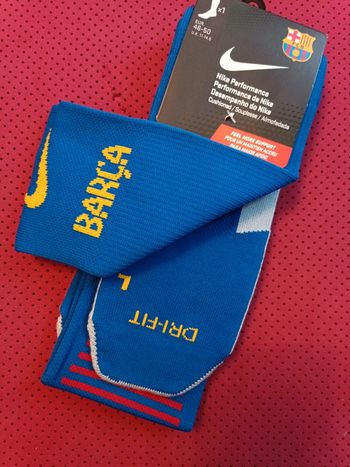 Chaussettes de foot FC Barcelone, Nike Authentique Officiel taille 46/50, Neuf