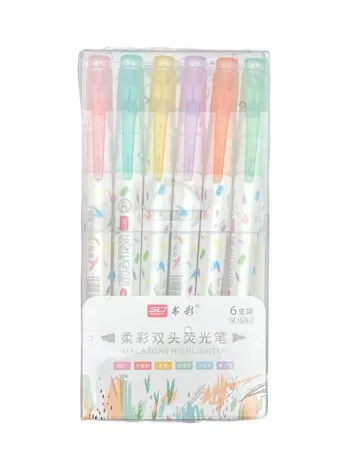 X6 surligneurs à double pointe- couleurs vives Neuf