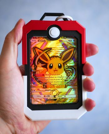 Carte Evoli Ex et boitier pokeball