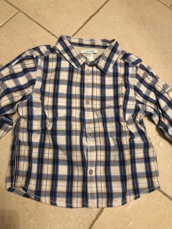 Chemise carreaux garçon 24 mois