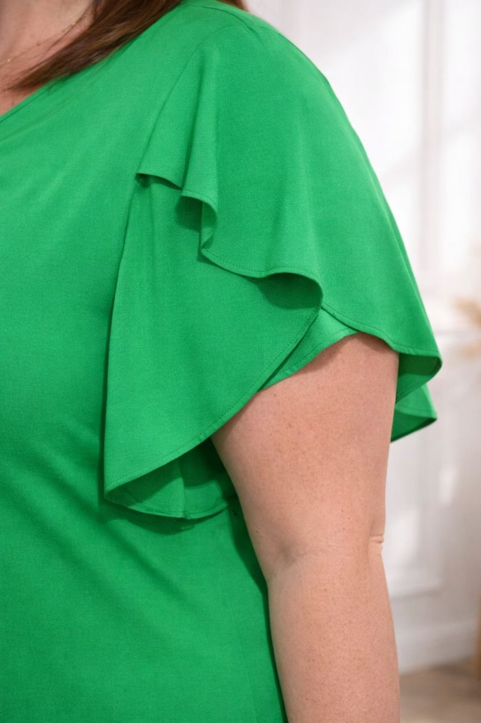 Robe nœud torsadé élégance vert éclatant Femme taille 54 marque Asos 💍 - photo numéro 3