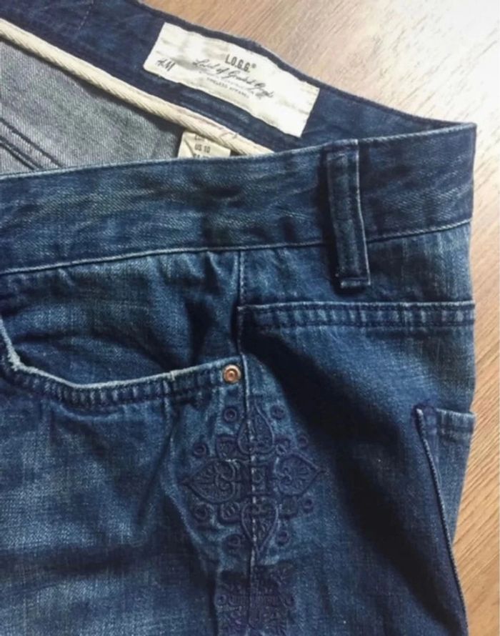 Superbe jupe en jean avec broderies H&M 🌸 40 - photo numéro 2