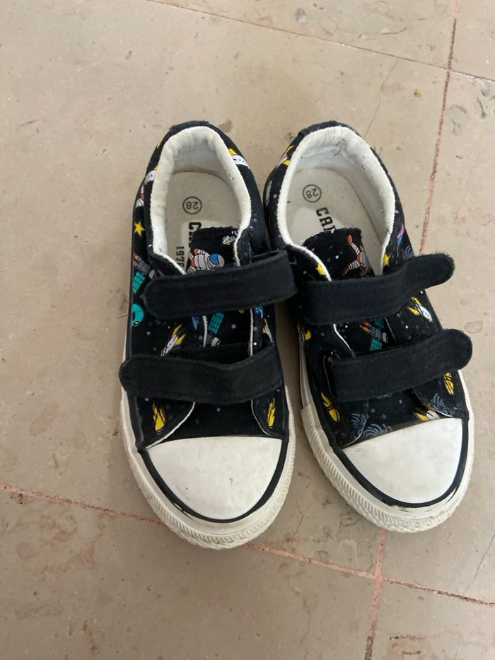 Basket toiles noires motif espace - photo numéro 4