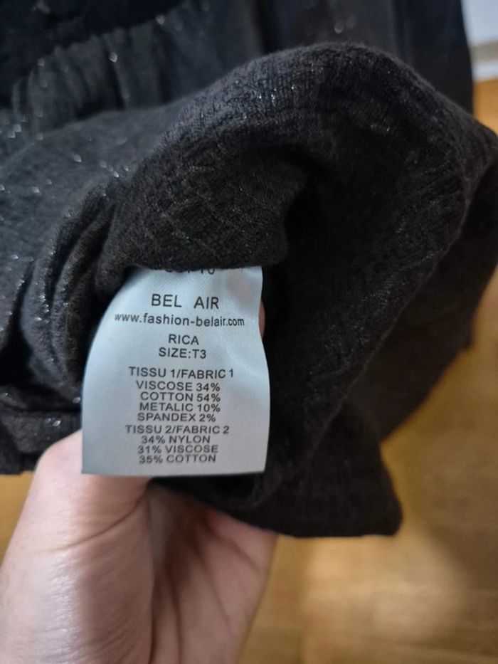 Robe classe BEL AIR grise argenté avec dentelle Taille 3 M - photo numéro 7