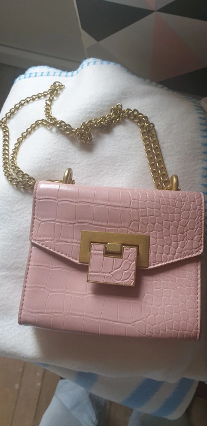 Sac rose et or