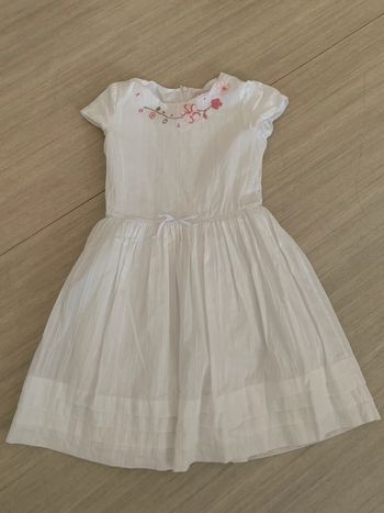 Robe blanche Lili gaufrette