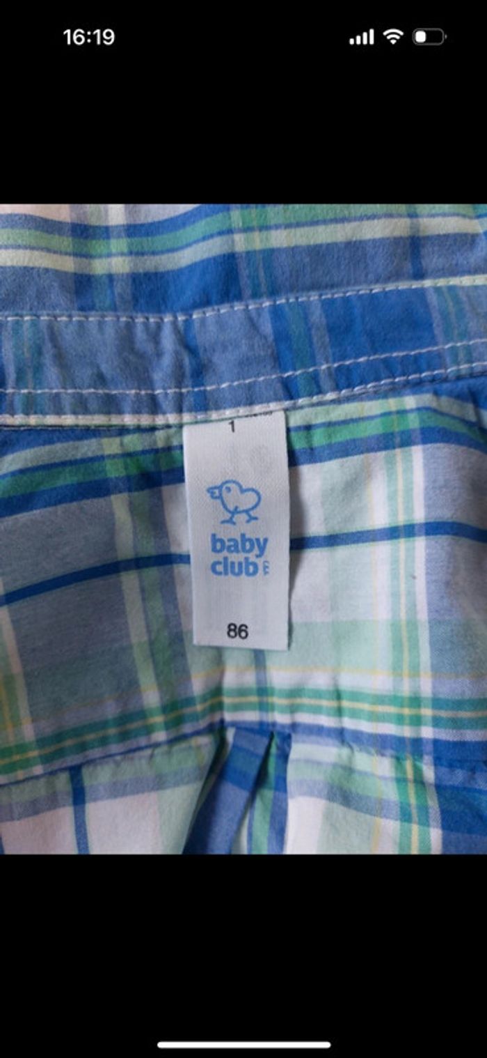 Chemise manches courte C&A taille 2 ans - photo numéro 3