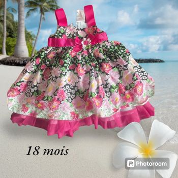 Robe à a bretelle fleuri rose