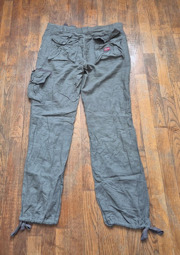 Pantalon homme en lin geographical norway kaki taille xl 42 - photo numéro 7