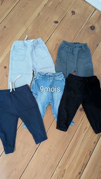 5 pantalons 9 mois garçon 