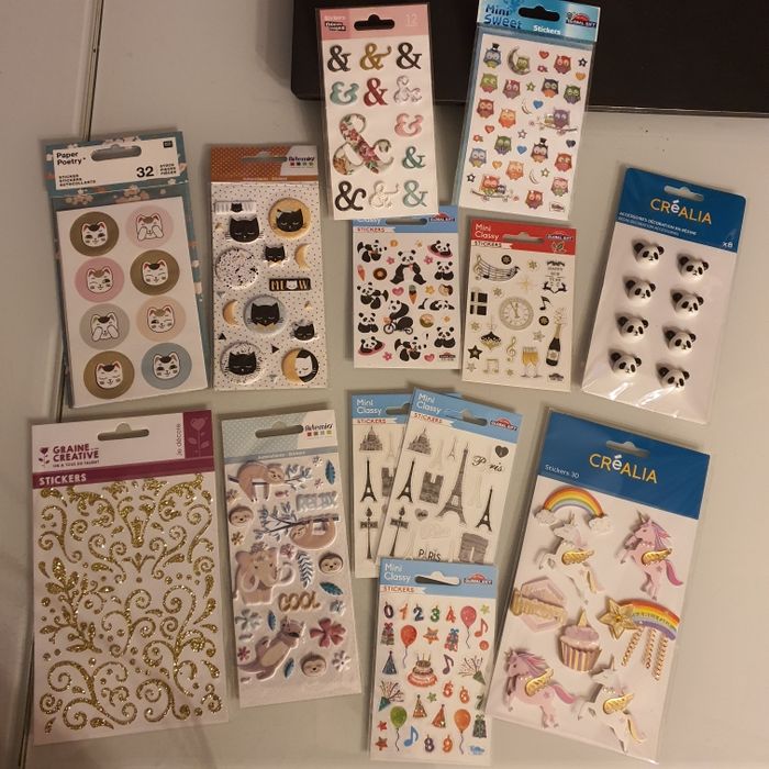 Lot planches de stickers
