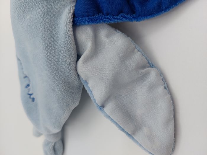 Doudou et Compagnie lapin plat bleu beige blanc luminescent étoiles DC2146 hibou - photo numéro 4