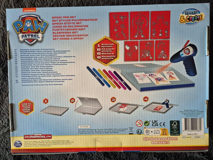 Paw Patrol - Spray Pen Set Battery - Kit de dessin aérographe pour enfants - photo numéro 3