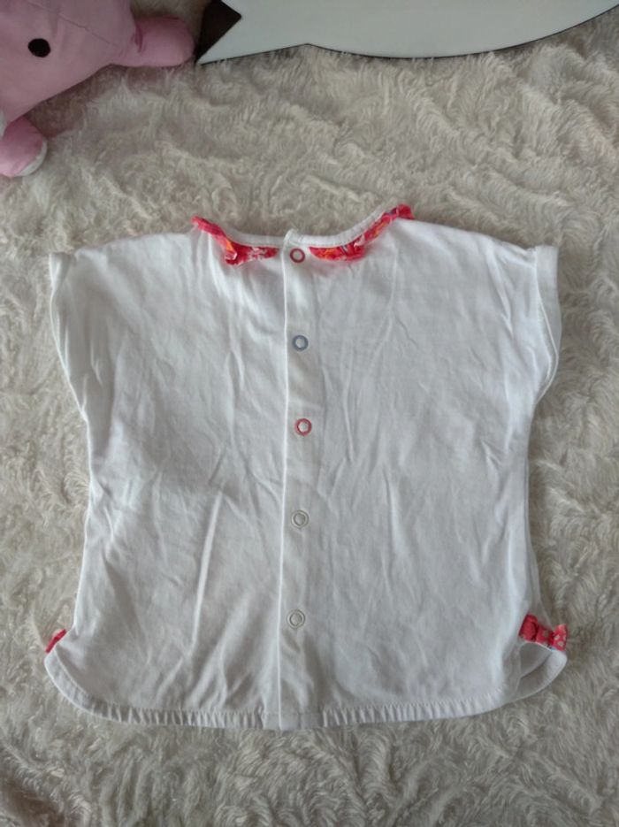 Tee shirt chemise manches courtes Fille 6 mois Poissons Sergent Major Naivonne 100% coton - photo numéro 11