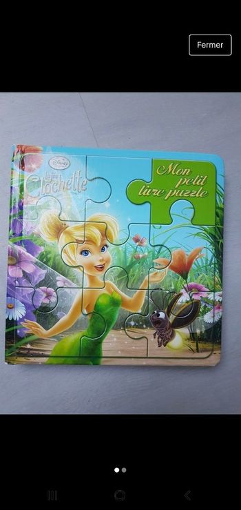 Livre puzzle la fée clochette