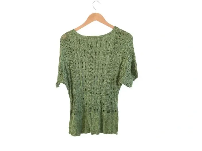 C65 blouse vert a knitch above L - photo numéro 2