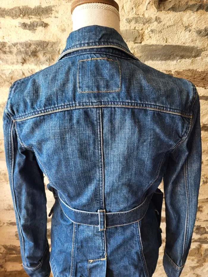 Veste en jean bleue Zara Trafaluc Taille 36 - photo numéro 8