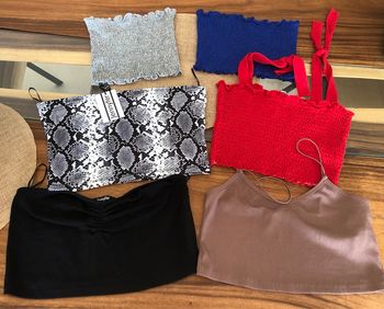 lot 6 bustiers crops tops - taille M