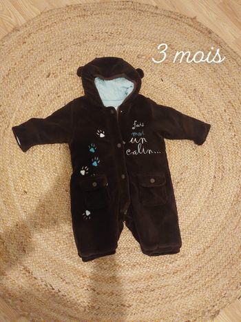 Combinaison hiver 3 mois marron