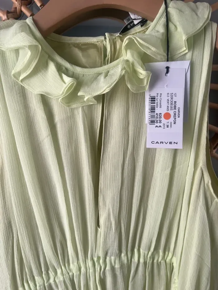 Magnifique robe été Carven modèle Crepon taille 38 neuve avec étiquette - photo numéro 5