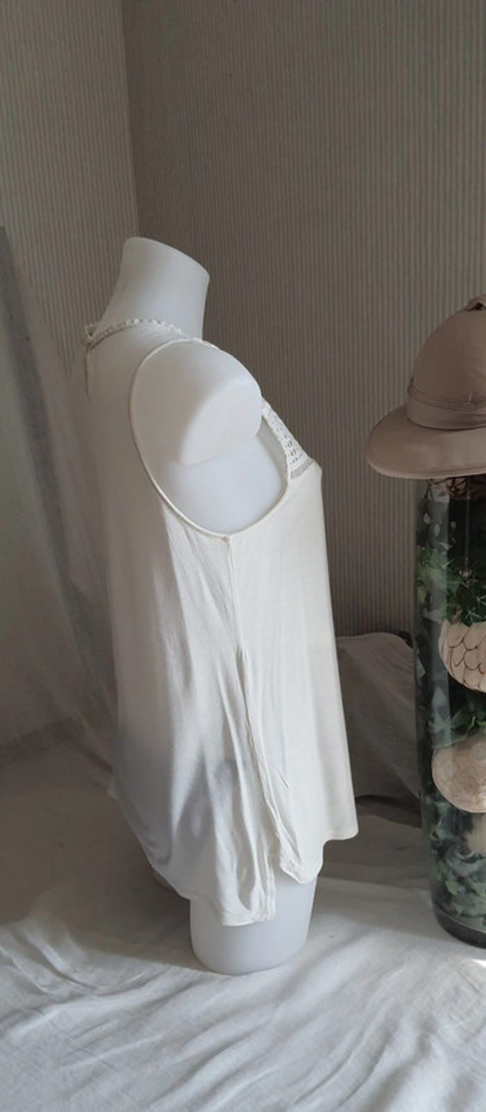 Top crème "H&M" taille S - photo numéro 2